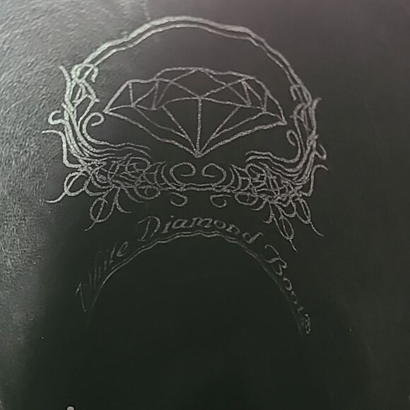 White Diamond Black Nubuck Leather White Flowers Square Toe Rodeo Boot Size 6.5 - Picture 16 of 16